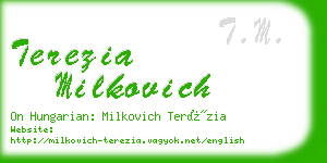 terezia milkovich business card